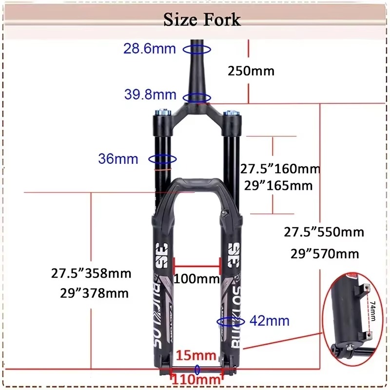 BUCKLOS 27,5/29-calowy amortyz – Mtb Fork Air recenzja i cena