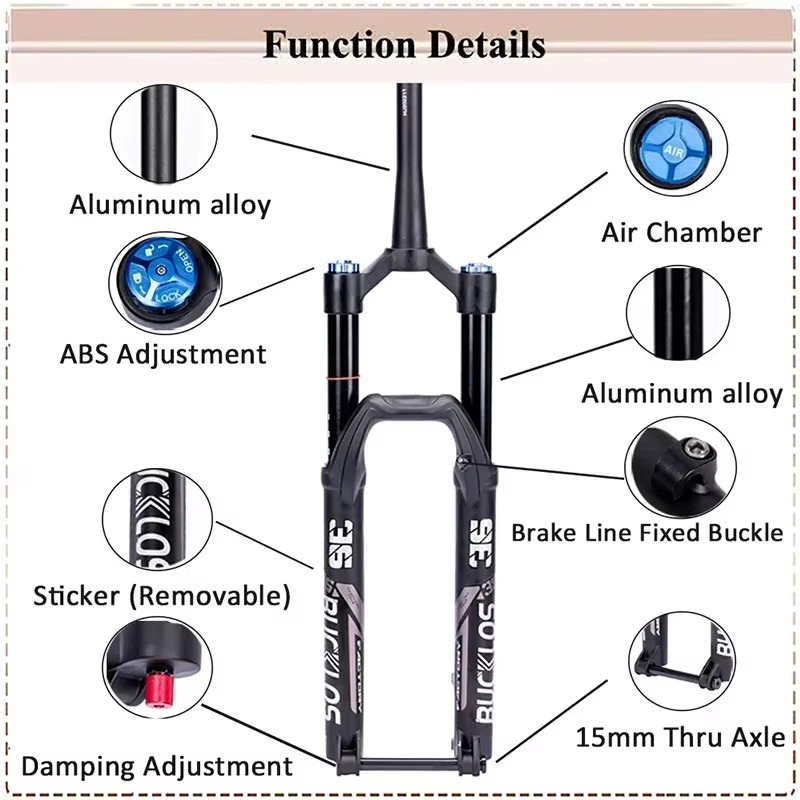BUCKLOS 27,5/29-calowy amortyz – Mtb Fork Air recenzja i cena