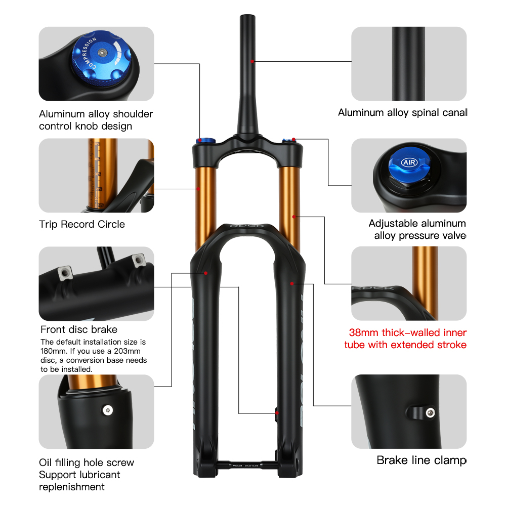 BOLANY 38mm Amortyzowany widel – Mtb Fork Air recenzja i cena